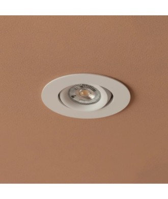 kelvo® OMEGA KLV-101-0037 Χωνευτό Κινούμενο Φωτιστικό Downlight Σποτ για Λάμπα MR16 με Ντουί GU10 AC 220-240V IP20 - Λευκό Ματ - Μ10.5 x Π10.5 x Υ2.2cm - Q7.5cm